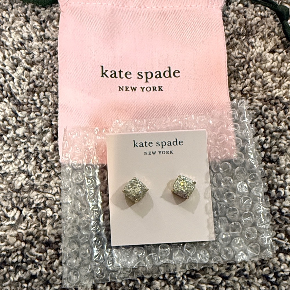 Kate Spade Glittering Silver Earrings